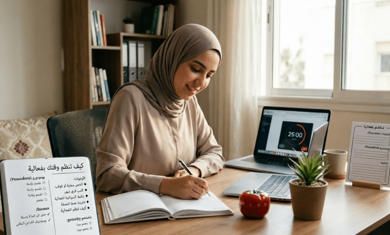 إنفوجرافيك يوضح كيف تنظم وقتك بفعالية