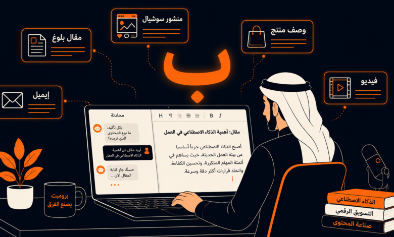 أفضل برومبت عربي لكتابة محتوى احترافي